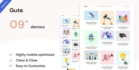 Gute – Minimalist Blog Elementor Template Kit